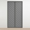 Magnetic Door Draft Blocker & Windproof Curtain for All Seasons Gray (90x210)