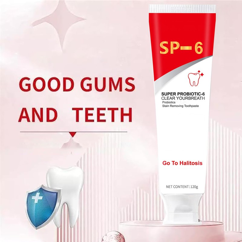 BEAUTRAVA Sp-6 Ultra Toothpaste,Sp - 6 Probiotic Toothpaste,Deep Cleaning Care