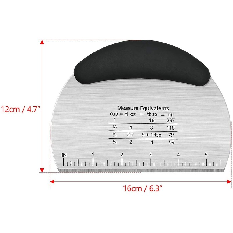 Dough Scraper, Pastry Scraper, Bench Scraper, Multi-Purpose Stainless Steel Griddle
