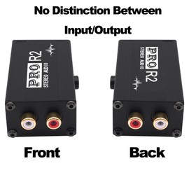 CybNemo RCA Ground Loop Isolator Noise Filter Hum Eliminator 2 Channels RCA Audio Signal Isolator Aluminum Shell for Home Stereo System Speaker Car Audio Player