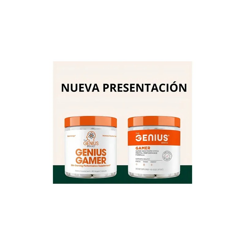 Vitamina B1 Cápsulas Genius Gamer The Genius Brand Enfoque Sin