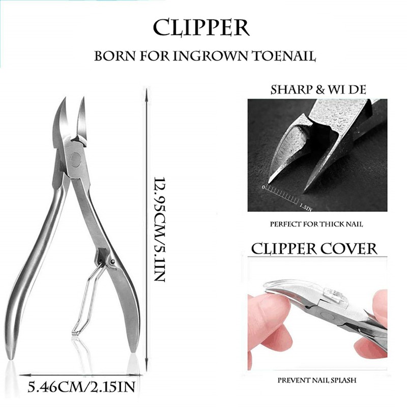 12PCS Ingrown Toenail Tool Stainless Steel Ingrown Toenail Treatment Pedicure