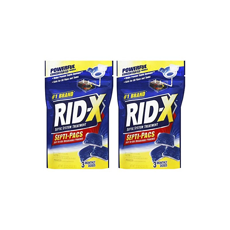 RID-X Septic Treatment, 3 Month Supply of Septi-Pacs, 3.2 oz
