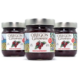 Oregon Growers, Red Raspberry, Non-GMO, Natural Fruit Spread, 12 Ounce (Pack of 3)