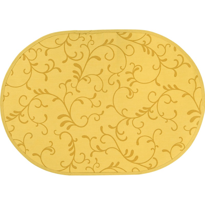 Erwin Müller Placemats Food Set of 2 Washable Curry Oval