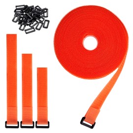 Litorange Magic Binding Band, Length 22.8 ft (8 m), Wide, Multicolor, Stainless Steel, 30 Buckles, Freely Cut, Repeatable, Blue/Gray/Orange, Cargo Tightening Belt, Magic Band, Strong, Heat Resistant, Wire Organization, Wiring, Earthquake Countermeasure, 