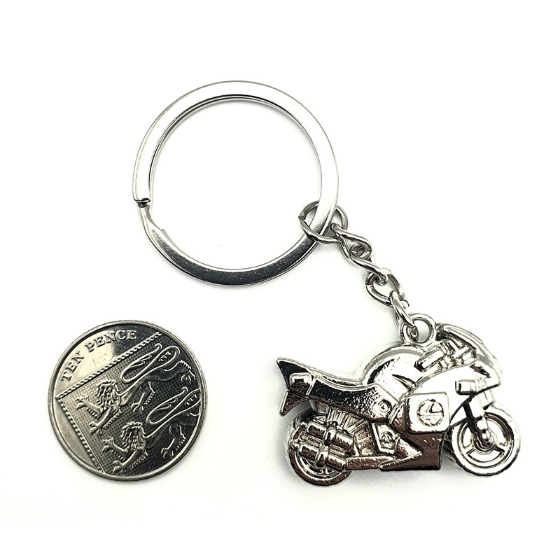 SNS Components Heavy Metal Silver Silver M Motorcycle Motorcycle Keyring,
