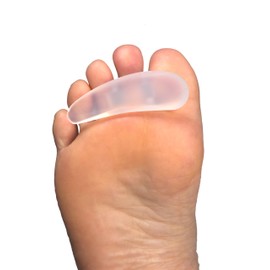 Silipos 10435 Shock Absorbent Silicone Buttress Pad with Reinforced Toe Loop, Large, Left, Pack of 3