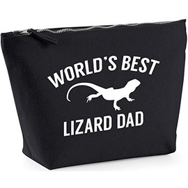 Hippowarehouse worlds best lizard dad printed make up cosmetic wash bag 18x19x9cm