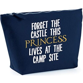 Hippowarehouse Forget the castle this princess lives at the camp site printed make up cosmetic wash bag 18x19x9cm