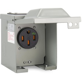 50 Amp 125/250 Volt EV Power Outlet Box, NEMA 14-50R Outlet EV Charging Box
