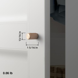 Goo-Ki 6 Pack Champagne Bronze Knurled Cabinet Knobs – Textured Cylinder Drawer Pulls for Modern Kitchen Furniture, Dresser