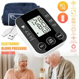 YBSUPERS23 Blood Pressure Monitor Upper Arm, Automatic Digital Upper Arm Blood Pressure LCD