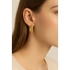 KIANJA Women's Earrings Stainless Steel Gold Plated - Oval Hoop