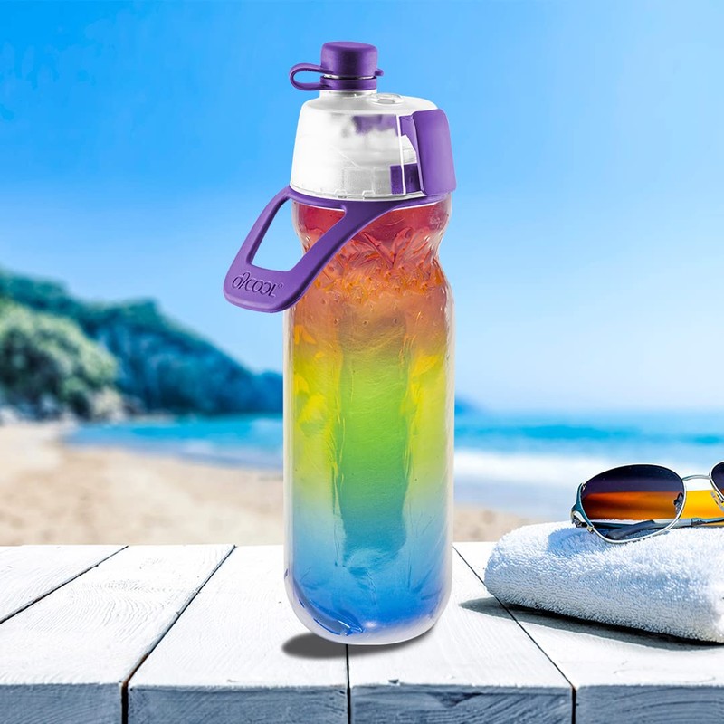 O2COOL Mist 'N Sip Misting Water Bottle 2-in-1 Mist And