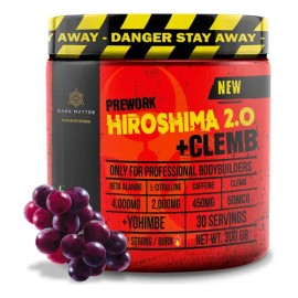 Preentrenador Workout Hiroshima + Clemb Oxido 30 Servicios Sabor Uva