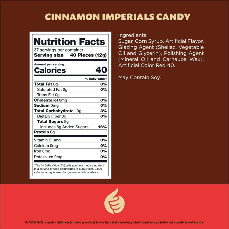 iLike! Cinnamon Imperials | 1-Pound Bag | Hard Candy