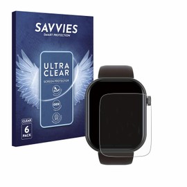 Savvies Pack of 6 Screen Protectors for Smartwatch IDW15 1.8 Inch Screen Protector Ultra Transparent
