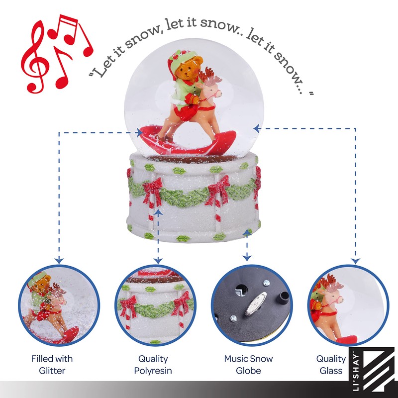 Christmas Snowglobe Musical Let it Snow