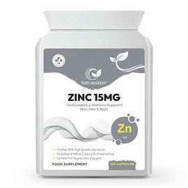 Zinc 15mg Supplement – 120 Vegan Capsules | Highly Absorbable Zinc Citrate | Supports Immunity, Hair, Skin, Nails, Cognitive Function & Bones | UK Made | Vegan & Non-GMO for Men and Women