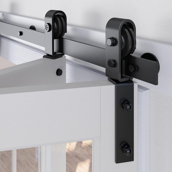 ALAMEDADT 60" Bifold Barn Door Hardware Kit for Closet Doors,