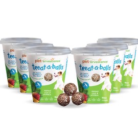 TREAT-A-BALLS Dog Training Treats | Healthy Low Calorie Dog Treat | Vegan Dog Snacks | Small Dogs Medium Dogs Large Dogs | Mango Chia Spinach Coconut Coated | 18 Dog Treats