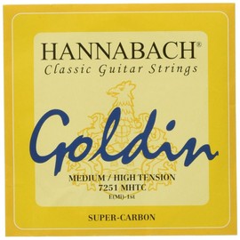 Hannabach Strings for classic guitar Series 725 Medium/High tension Goldin E1 single string