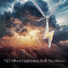 HUKKUN Lightning Bolt Necklace 925 Sterling Silver Lightning Bolt Necklace