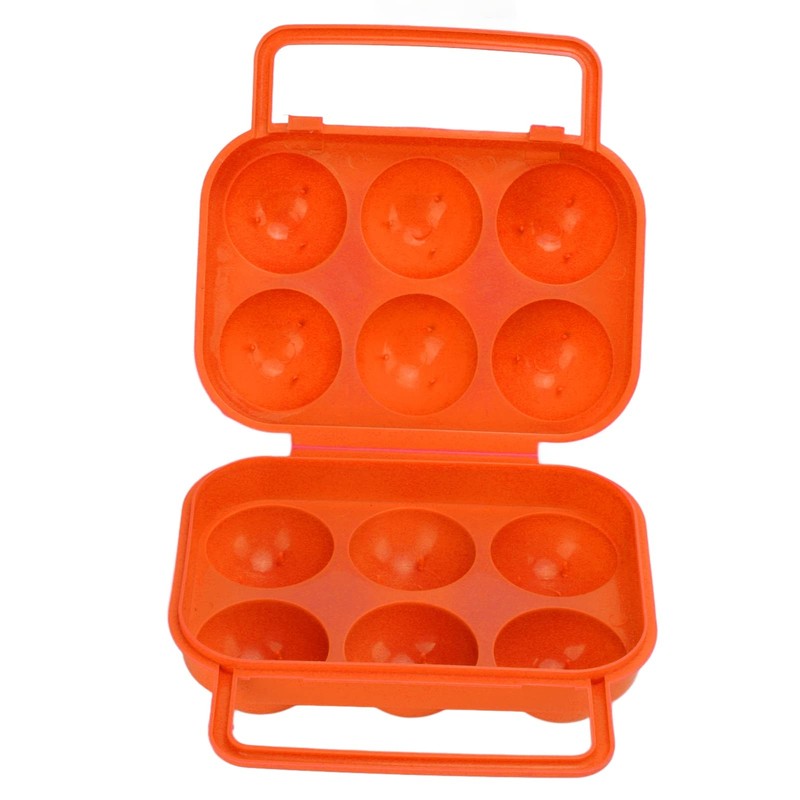 Generic Portable 6 Grid Egg Box for Outdoor Camping -