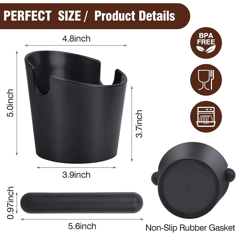 Espresso Coffee Knock Box, ABS Coffee Grind Knock Box, Coffee