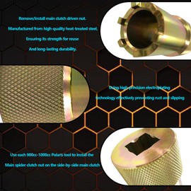 Clutch Spider Nut Socket Tool Drive Clutch Spider Jam Nut Removal & Installer Tool Fit for Polaris 1000 900 RZR XP 4 S Ranger OEM# PU-50578