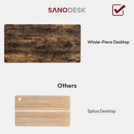 SANODESK Universal Tabletop 55"x28"x1" Thickness One-Piece Table Top Rectangular Particle Board for Standing Desk and Home Office Desk Countertop DIY,Rustic Brown Desk Top