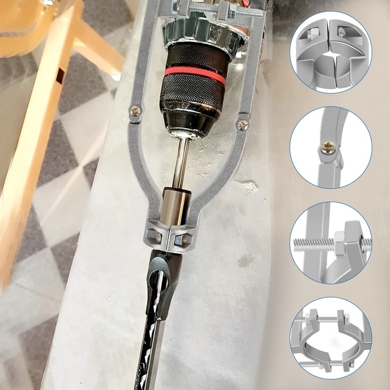 Square Hole Drill Bit Adapter for Easy Installation and Disassembly