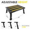 DEPSUNNY Adjustable Height Aluminum RV Step, Stable Foldable Platform Step