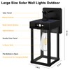 Auzev Outdoor Solar Wall Lights Fixtures Exterior Solar Wall Lantern