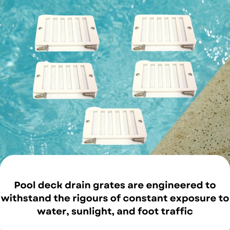 Southeastern 5 Pack Swimming Pool Deck Drain Rectangular Grate 2x4