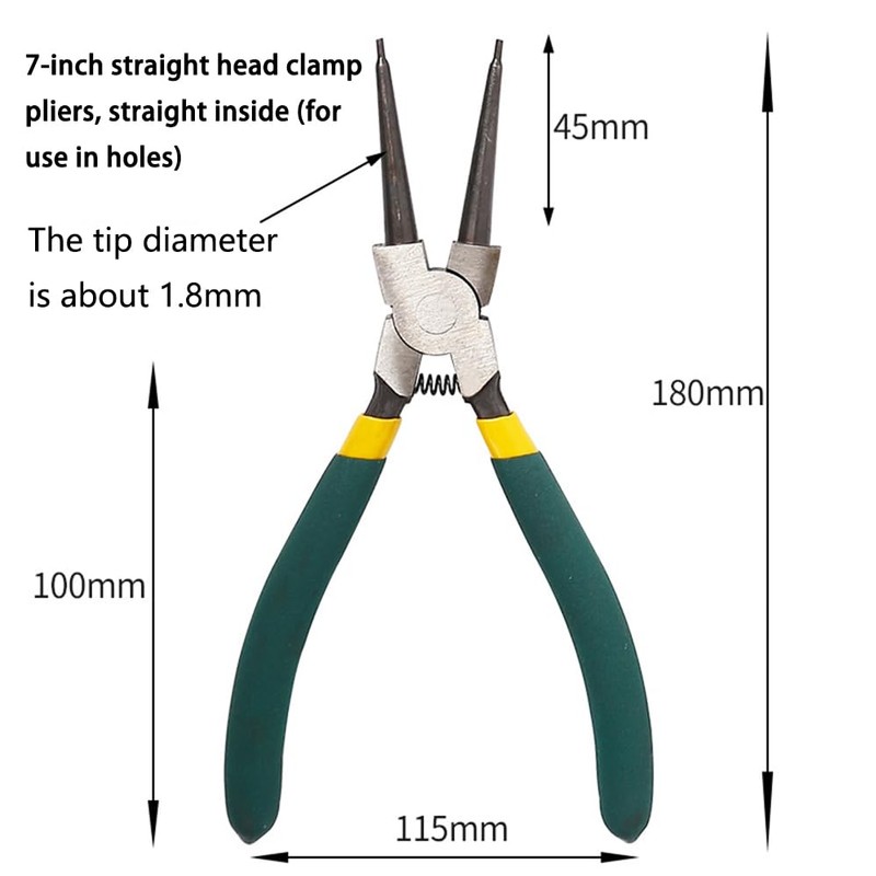 4 Pieces Snap Ring Pliers Set, 7 Inch Heavy Duty