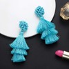 Layered Tassel Earring Bohemian Lightweight Colorful Tiered Thread long Fringe