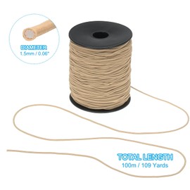 PATIKIL Stretchy String for Bracelets 109 Yards / 100m, 1.5mm Elastic Cord for Jewelry Making, Necklaces, Beading and Crafts DIY, Brown