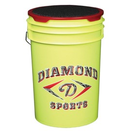 Diamond 6-Gallon Ball Bucket with Lid, Yellow