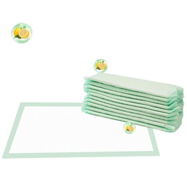 IMMCUTE Cat Pads 16.9" X 11.4", Lemon Scent, 10 Ct, Pee Pads for Cats, Thickened Super Absorbent Pee Pads, Cat Pads for Litter Box System, Cat Pad Refills, Cat Litter Pads