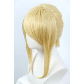 Linfairy Womens Blonde Wig Costume Cosplay Wig + 50cm Ponytail
