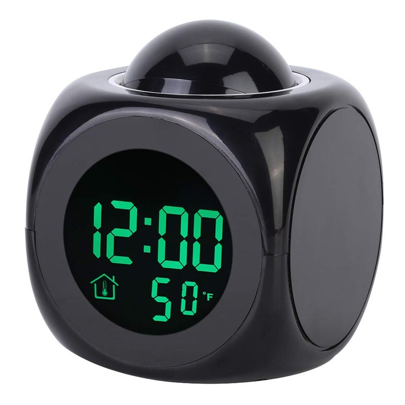 VIFERR Electronic Projection Alarm Clock LCD Digital Clock Bedside Clock