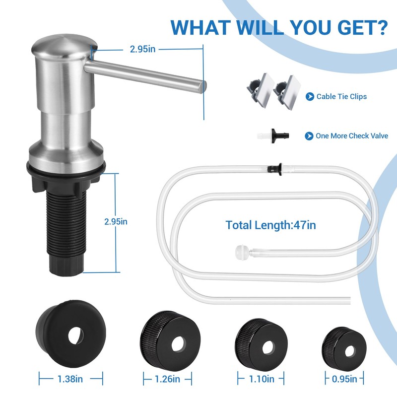 Yofidra Soap Dispenser for Kitchen Sink: Built in Sink Soap