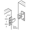 Hafele Keku Push-On Fitting Set - Bracket Connectors for False