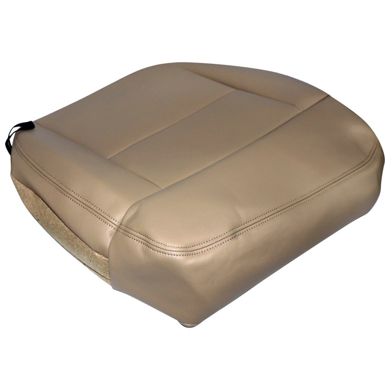 Ford Leather Driver Bottom Seat Cover Beige W/ Foam Cushion