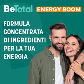 Betotal Energy Boom, Integratore Alimentare con Vitamine B, Guaranà, Mate e Carnitina, effetto tonico per ricaricare le energie in caso di stanchezza, Gusto Frutti Rossi, 20 stick liquidi