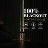 MYSKY HOME Olive Green Linen Pinch Pleated 100% Blackout Curtains