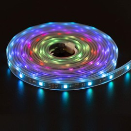 BTF-LIGHTING BTF-LIGHTING WS2811 RGB Addressable Dream Color LED Strip 5m 30LEDs/m 10Pixels/m 150LEDs 50Pixels IP67 Splashproof Black PCB Flexible DC12V Running Light Effect for Home Decoration
