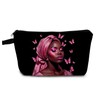 YULUENZE African American Lady Makeup Bag Cute Small Organizer Bag